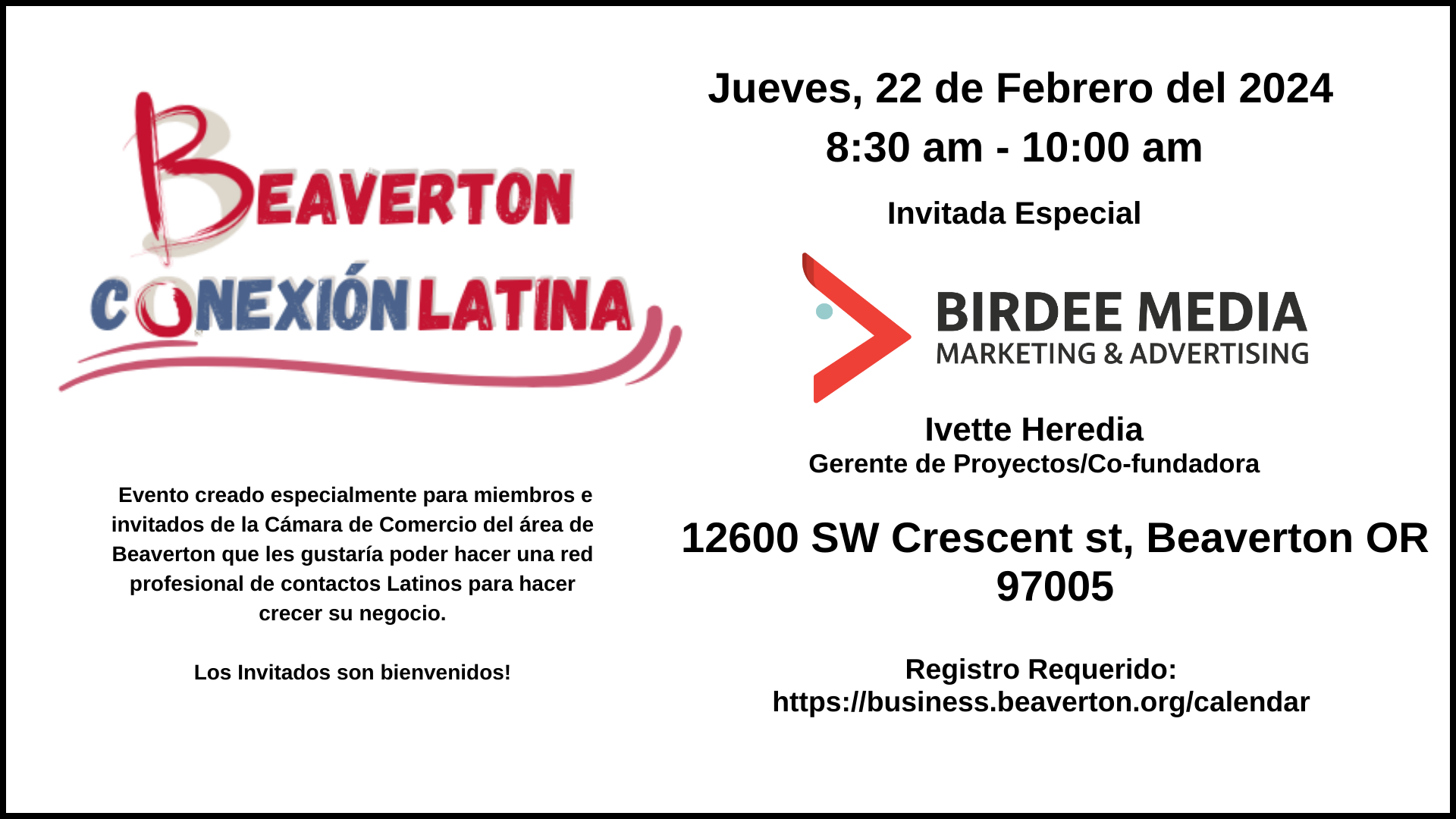  Beaverton Conexión Latina